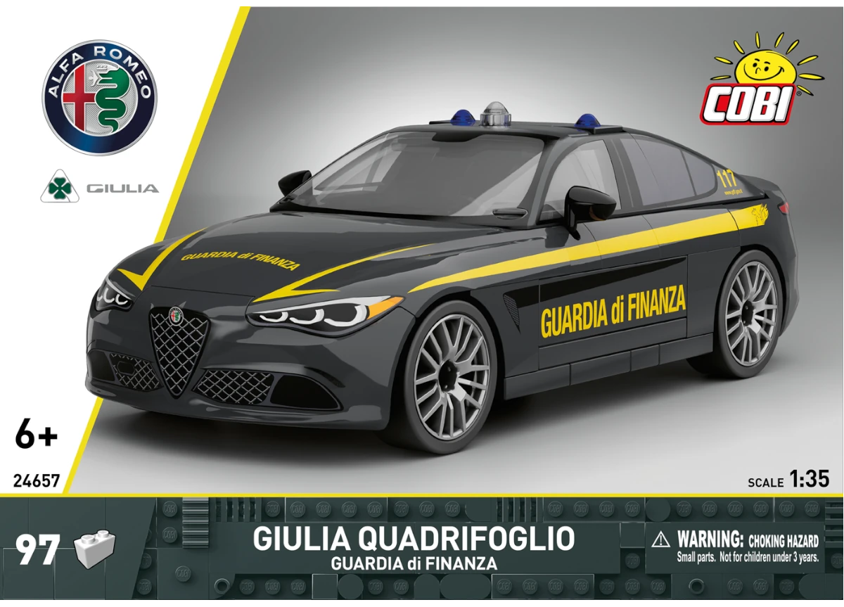 Auto GIULIA Quadrifoglio Guardia di finanza COBI 24657 - Action Town 1:35 
