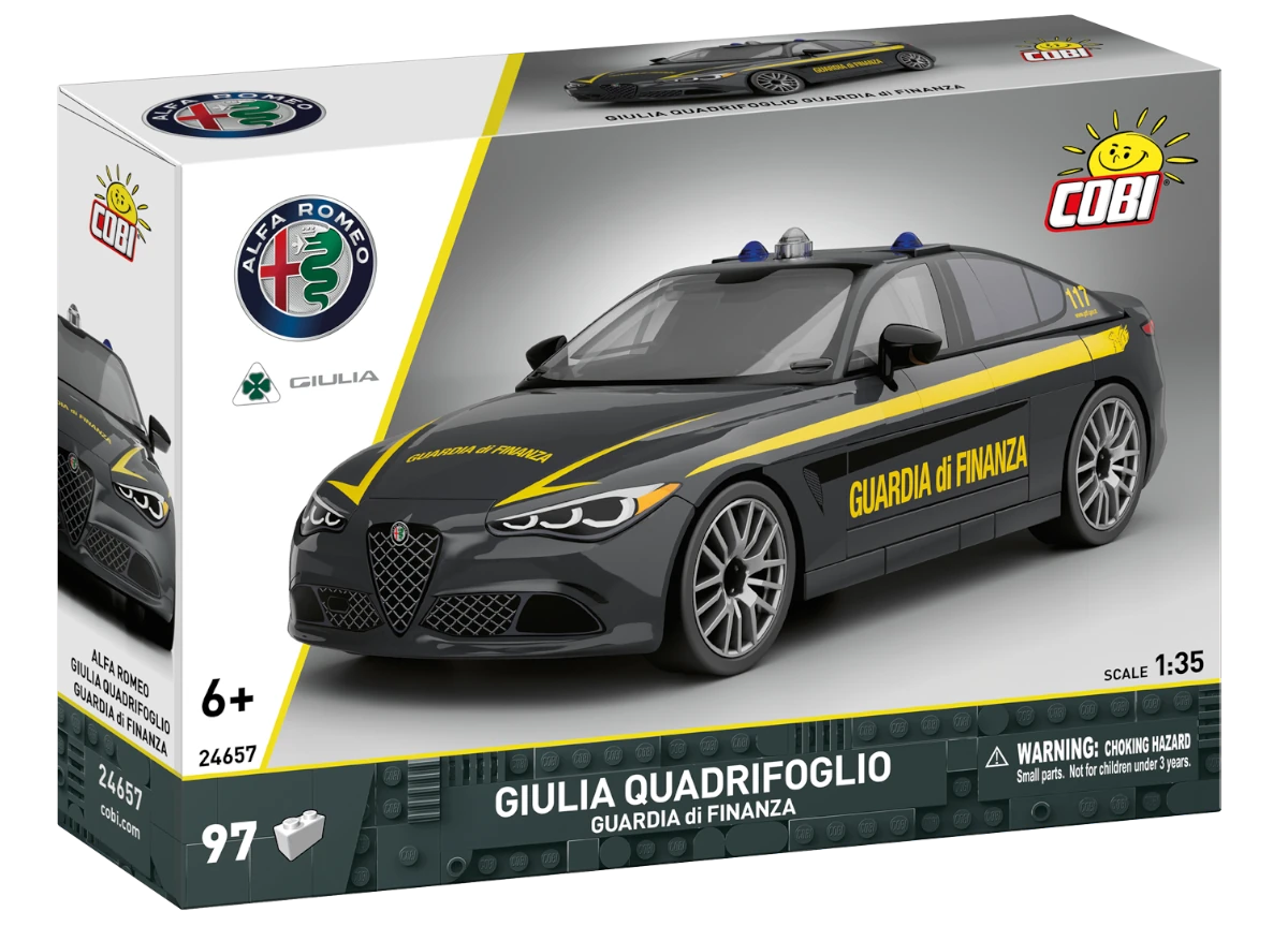 Auto GIULIA Quadrifoglio Guardia di finanza COBI 24657 - Action Town 1:35 