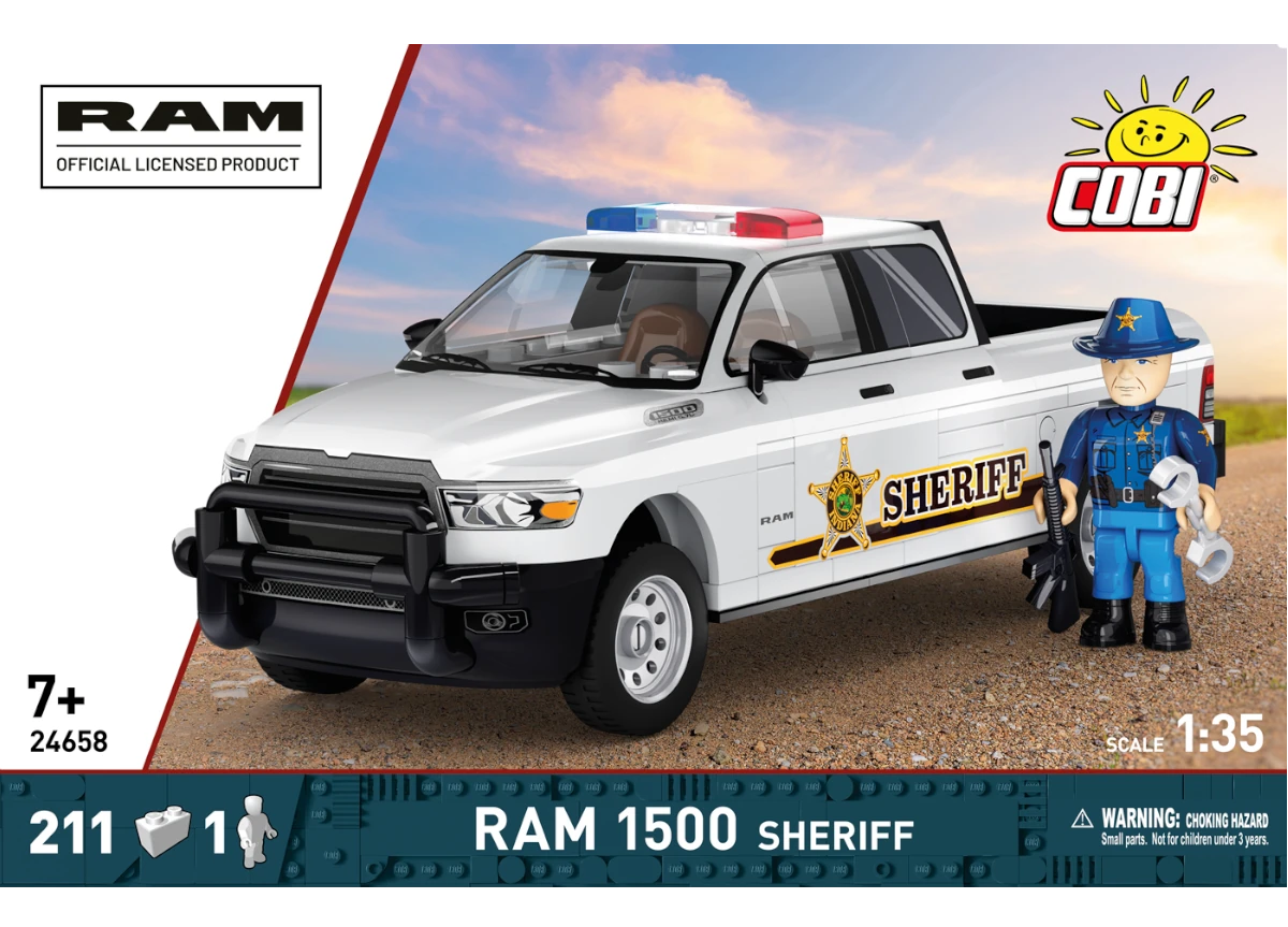 Americký automobil pick-up RAM 1500 Sheriff COBI 24658 - Action Town 1:35