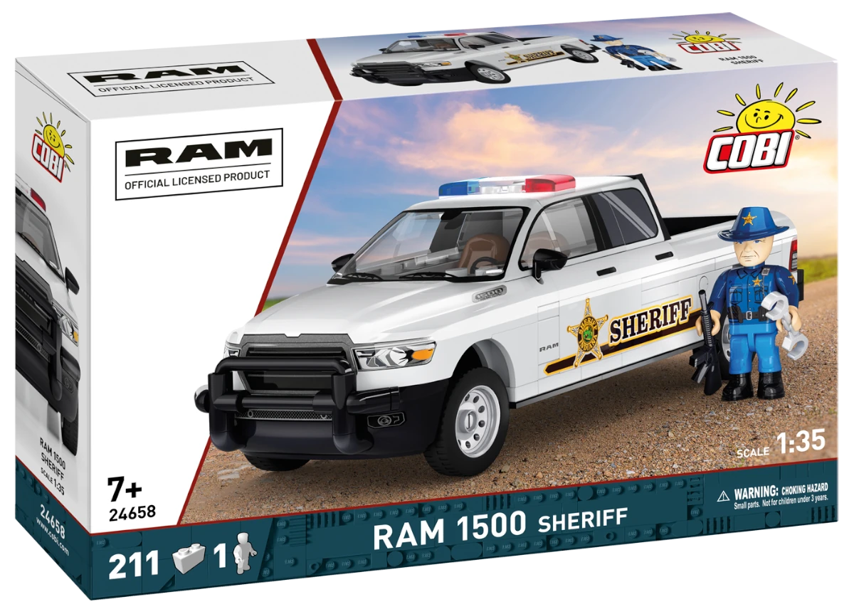 Americký automobil pick-up RAM 1500 Sheriff COBI 24658 - Action Town 1:35