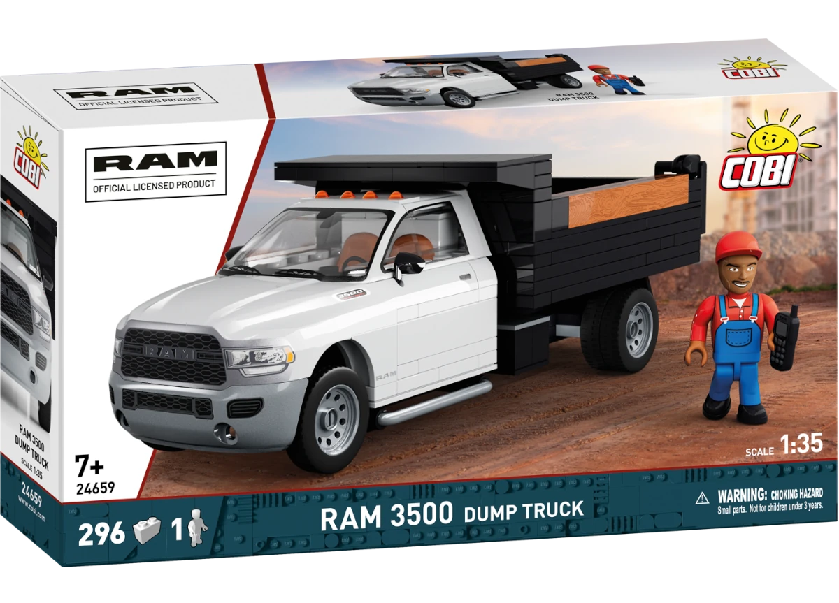 Americký automobil pick-up RAM 3500 Dump Truck COBI 24659 - Action Town 1:35