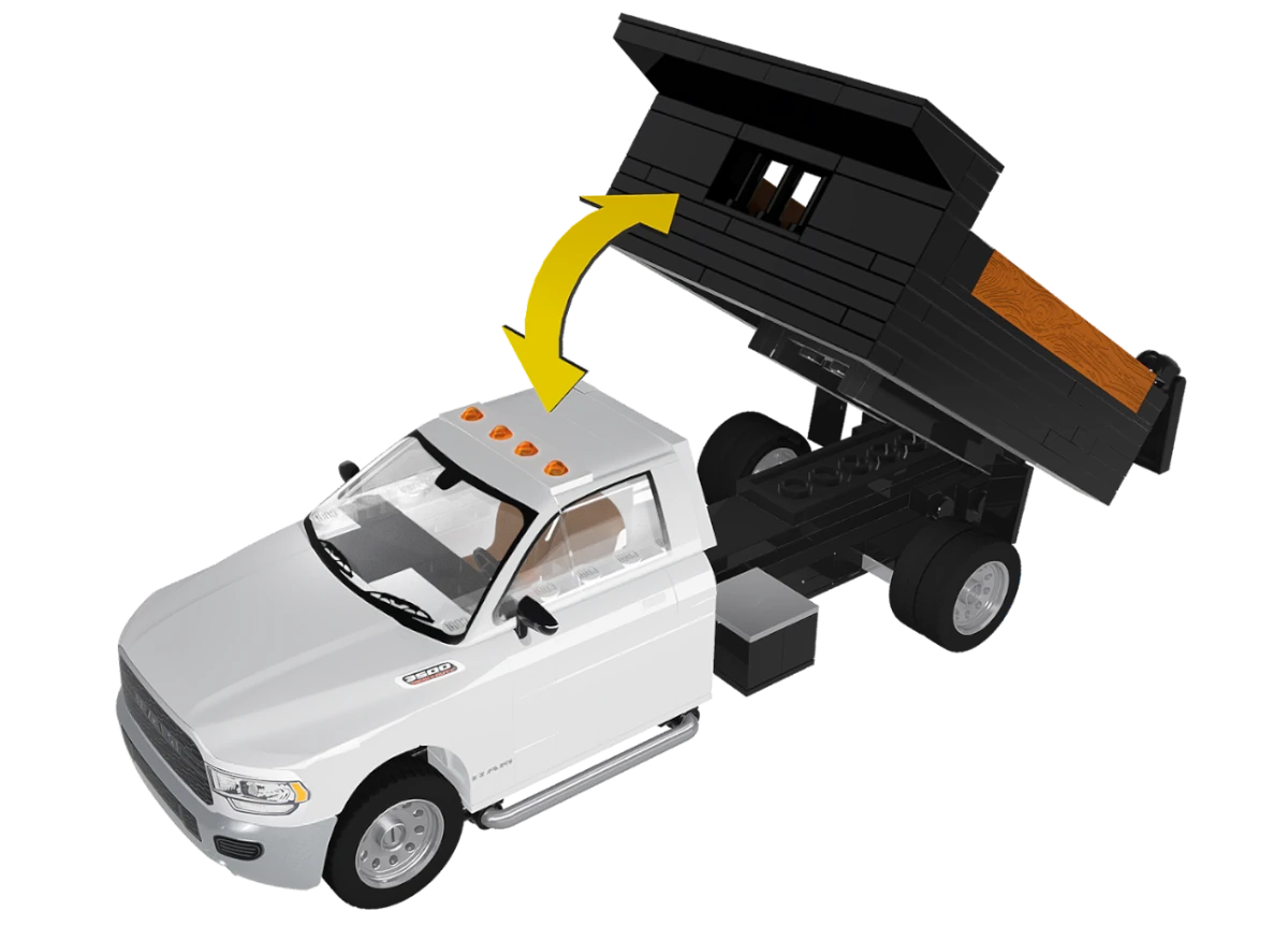 Americký automobil pick-up RAM 3500 Dump Truck COBI 24659 - Action Town 1:35