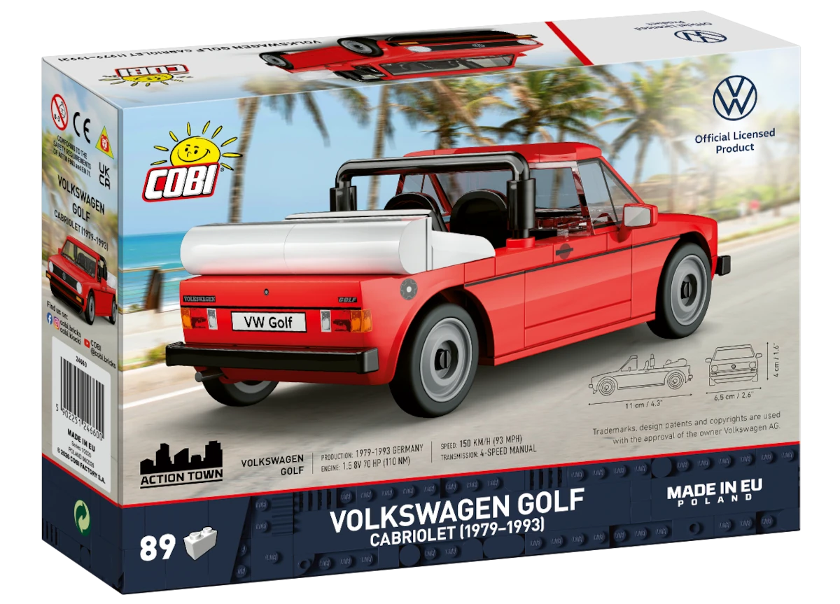 Automobil Volkswagen Golf cabriolet (1979-1993) COBI 24660 - Action Town 1:35