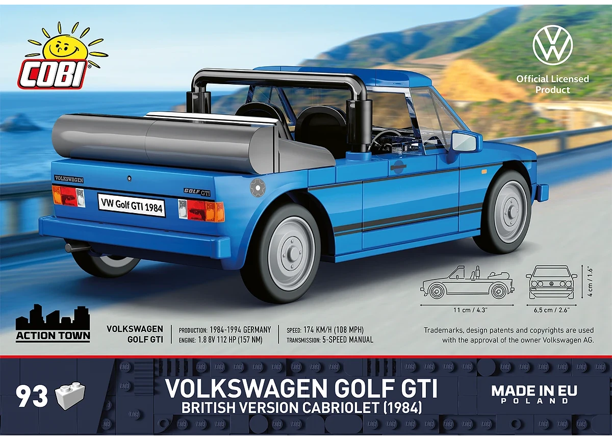 Automobil Volkswagen Golf GTI british version cabriolet COBI 24661 - Volkswagen 1:35