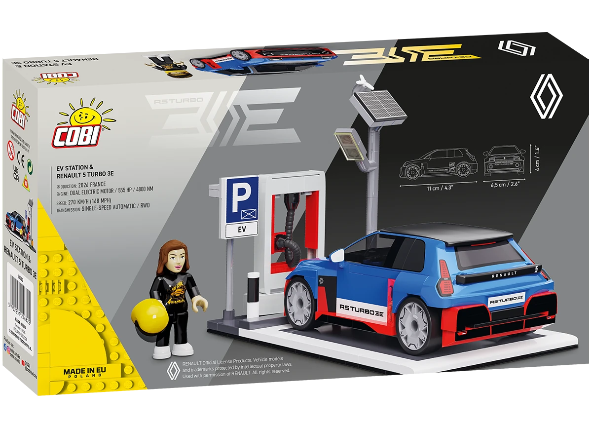 EV station & Renault 5 turbo 3E COBI 24682 Renault 1:35