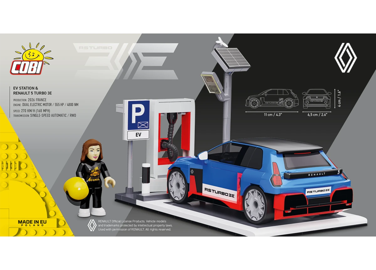 EV station & Renault 5 turbo 3E COBI 24682 Renault 1:35