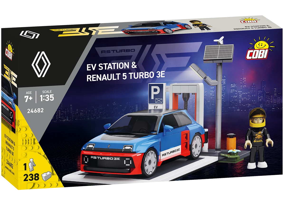 EV station & Renault 5 turbo 3E COBI 24682 Renault 1:35