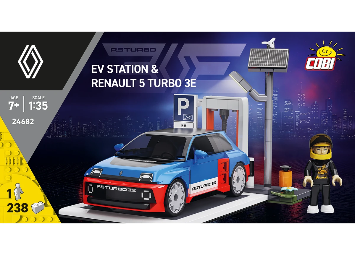 EV station & Renault 5 turbo 3E COBI 24682 Renault 1:35