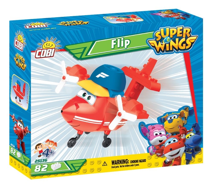 Sporťák Flip MINI červené letadlo COBI 25136 - Super Wings