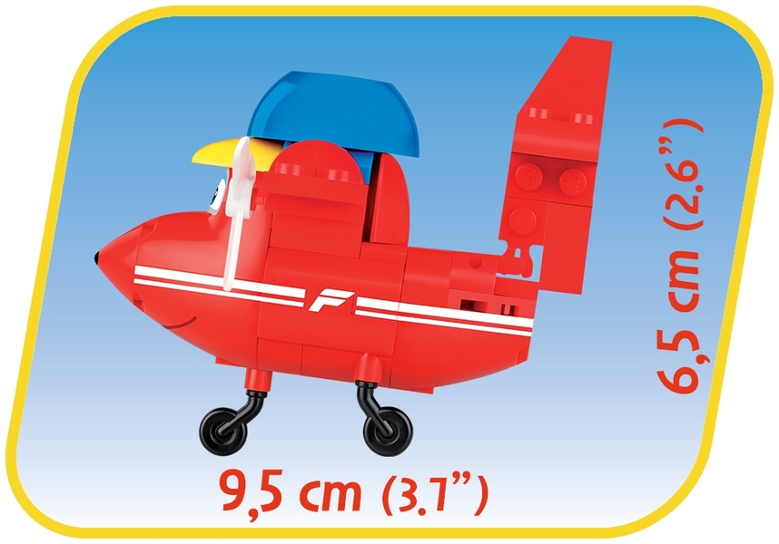Sporťák Flip MINI červené letadlo COBI 25136 - Super Wings