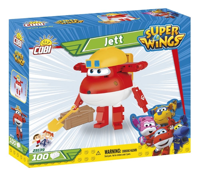 Světoběžník Jett červené letadlo COBI 25139 - Super Wings - Mission Te