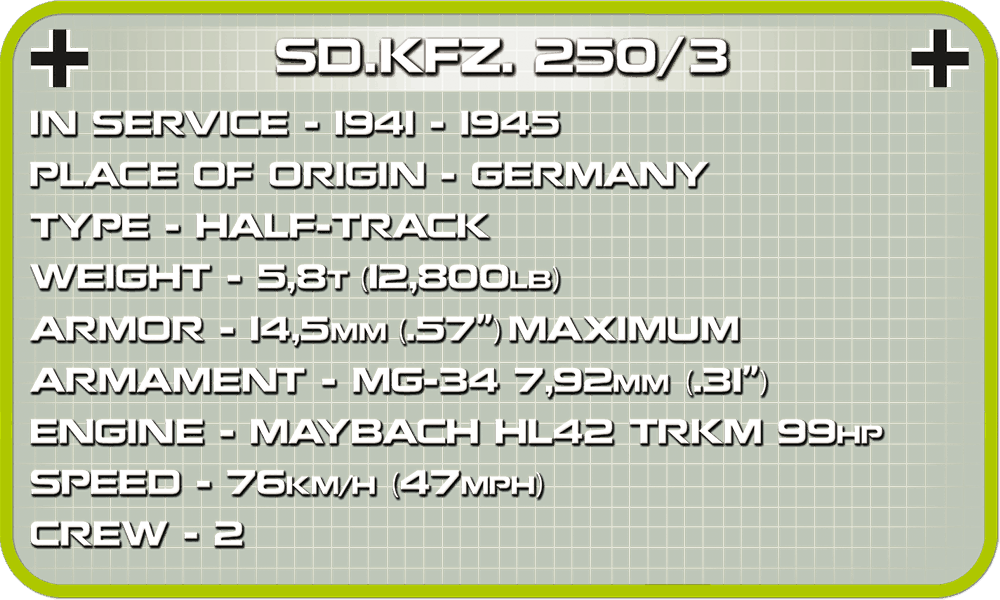 Kolopásový obrněný transportér Sd.Kfz. 250/3  COBI 2526 - World War II