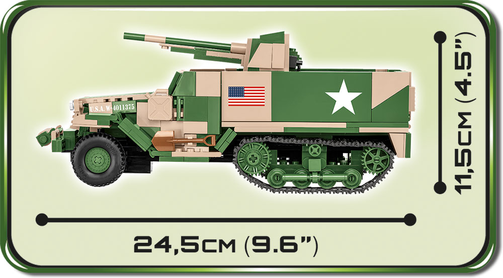 Americký kolopásové samohybné dělo M3 Gun Motor Carriage COBI 2535 - World War II