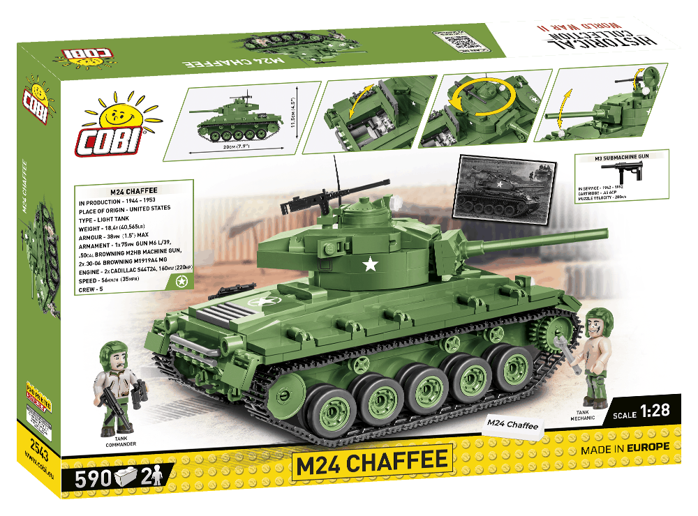 Americký lehký Tank M24 Chaffee II WW COBI 2543 - World War II
