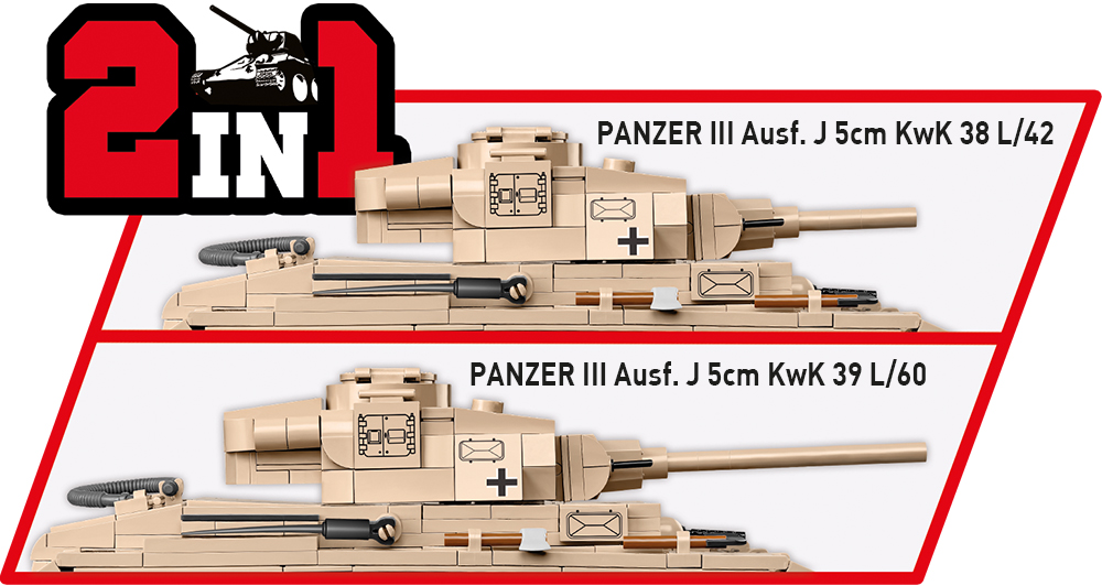 Německý střední tank Panzer III Pz. KpfW. Ausf. J COBI 2561 - Limited Edition WW II