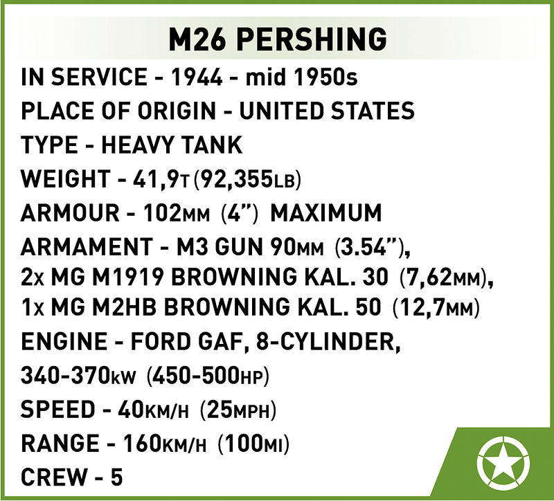 Americký tank M26 PERSHING COBI 2564 - World War II