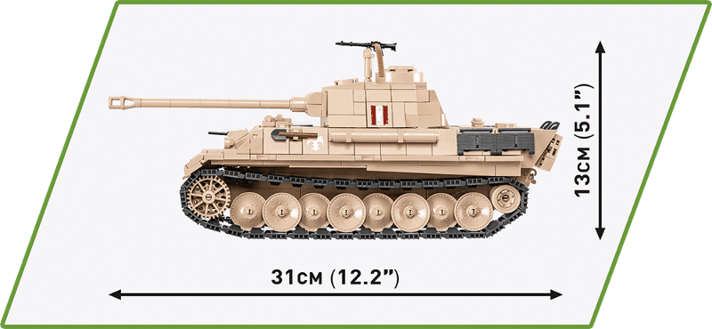 Německý střední tank Panther V "PUDEL" Varšavské povstání COBI 2568 - World War II