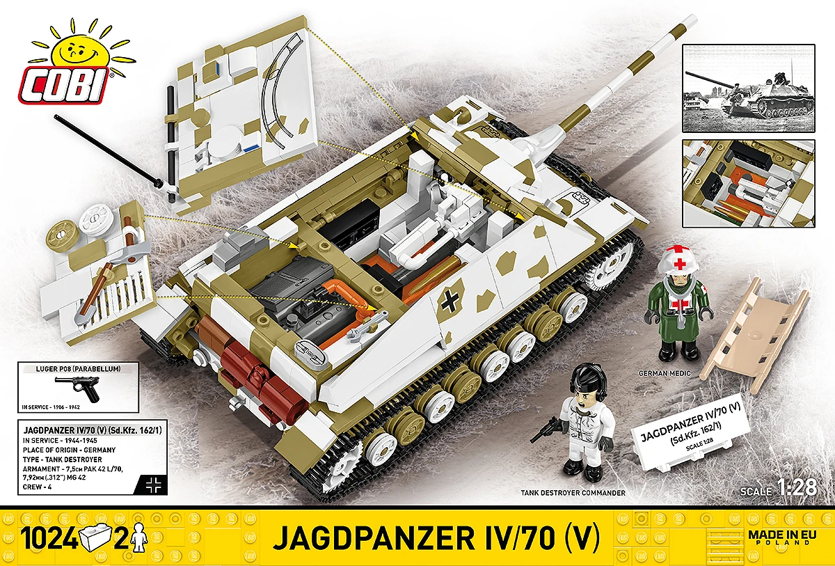Německý stíhač tanků Jagdpanzer IV/70 (V) COBI 2668 - World War II 1:28