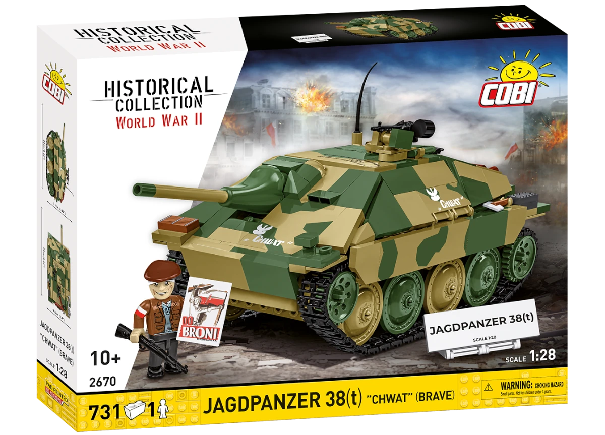 Německý stíhač tanků Jagdpanzer 38 (t) Chwat COBI 2670 - World War II 1:28