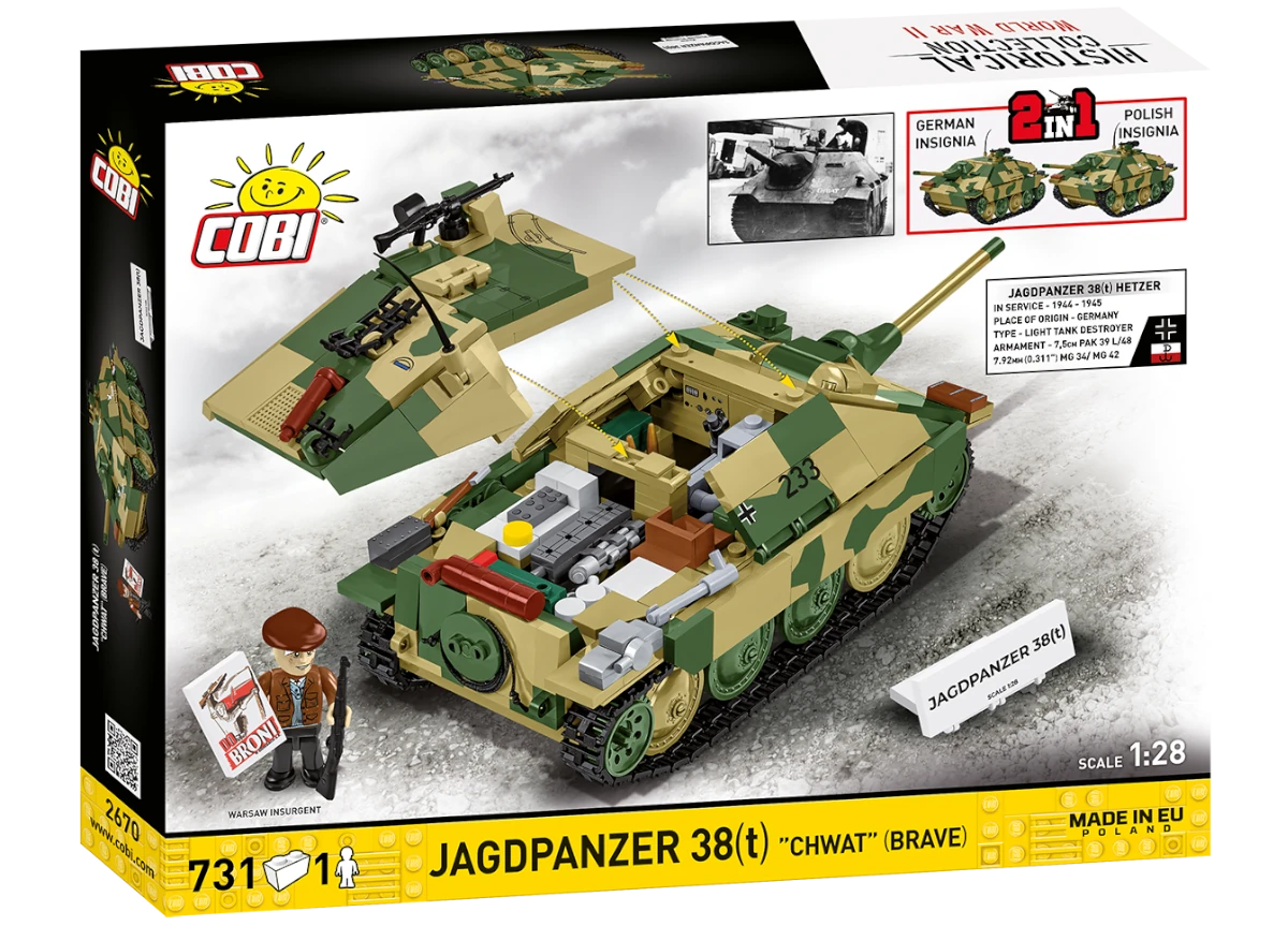 Německý stíhač tanků Jagdpanzer 38 (t) Chwat COBI 2670 - World War II 1:28