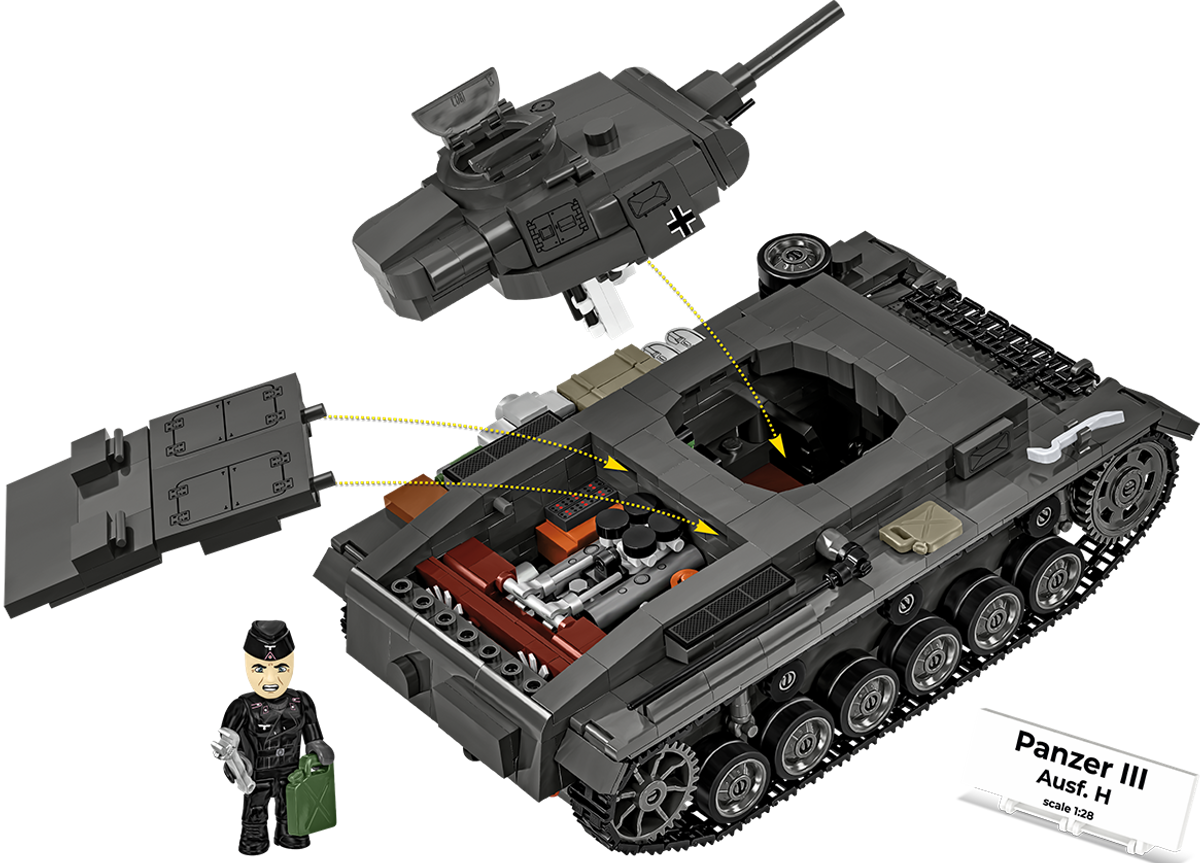 Německý střední tank Panzer III Ausf. H COBI 2672 World War II 1:28