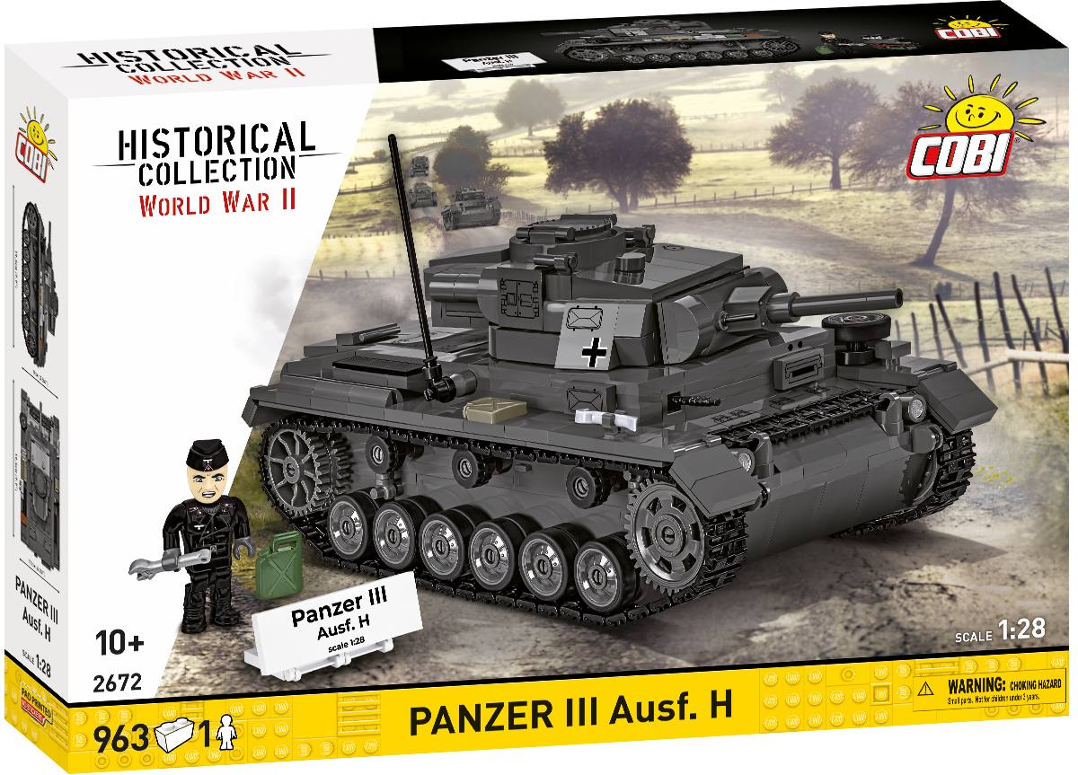 Německý střední tank Panzer III Ausf. H COBI 2672 World War II 1:28
