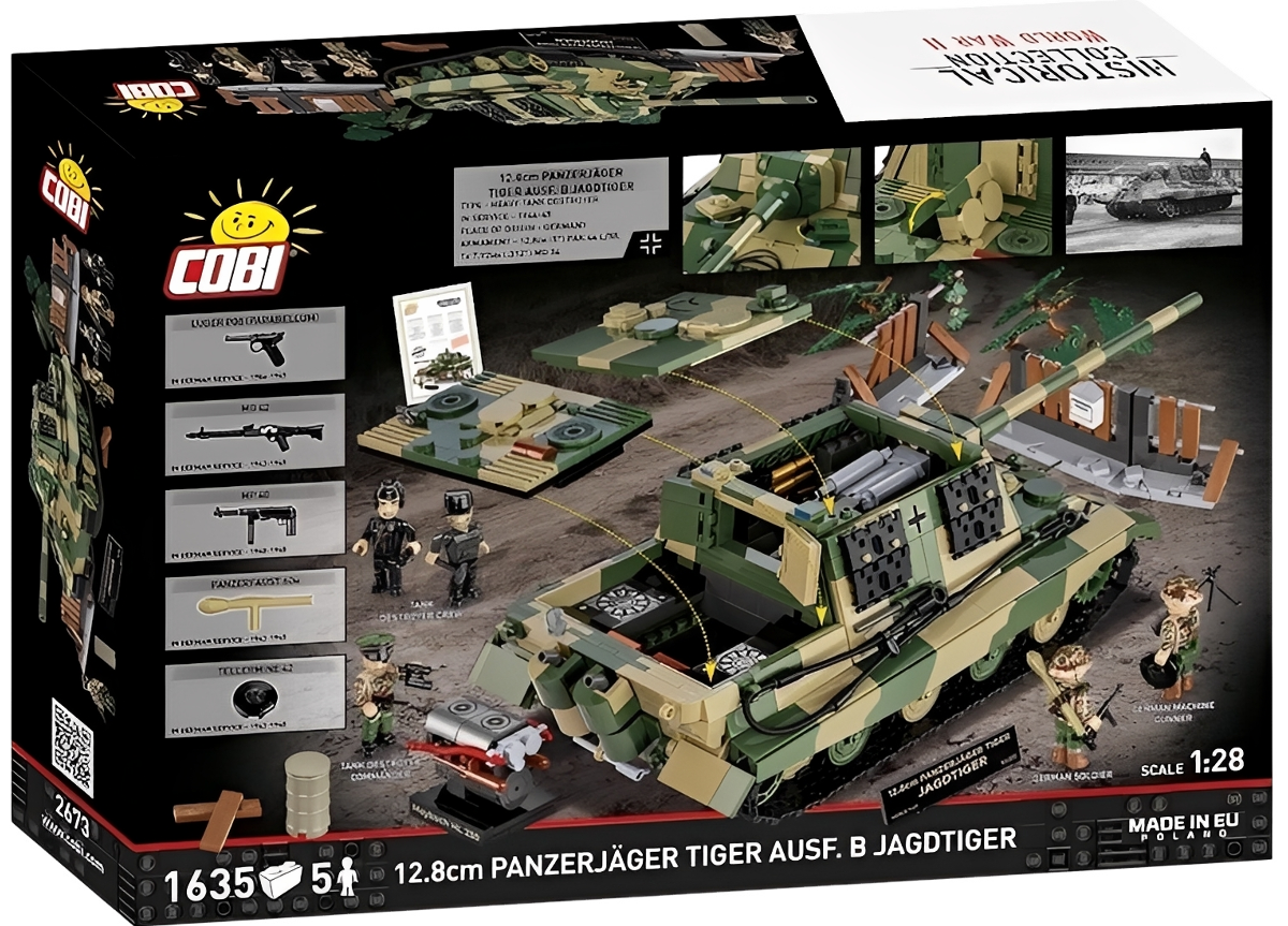 Německý těžký stíhač tanků 12,8cm Panzerjäger Tiger Ausf.B Jagdtiger  COBI 2673 - Limited Edition WW II 1:28