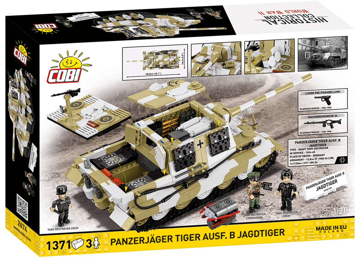 Německý těžký stíhač tanků Panzerjäger Tiger Ausf.B Jagdtiger  COBI 2674 World War II 1:28