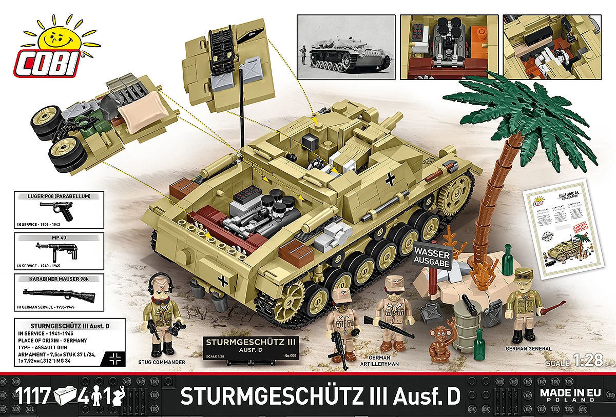 Německé samohybné útočné dělo Sturmgeschütz III Ausf.D COBI 2675 - Limited Edition WW II 1:28