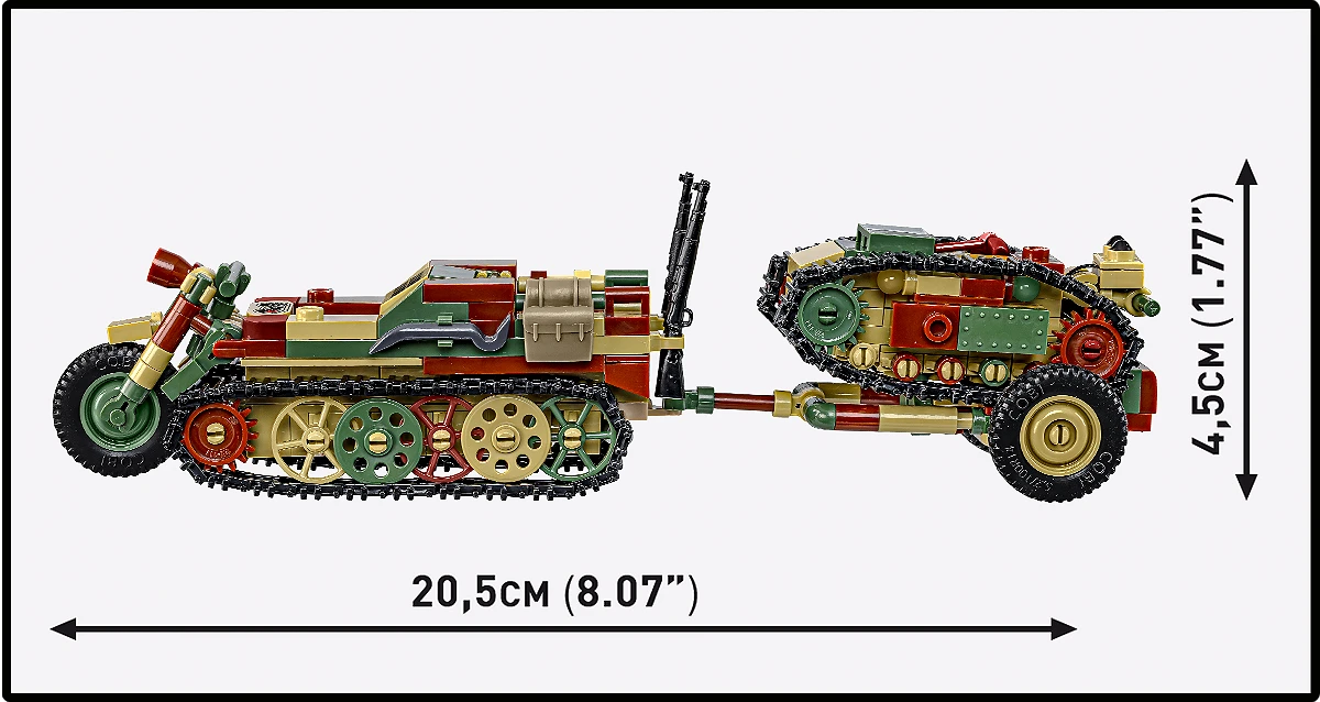 Americký lehký stíhač tanků M18 Hellcat & Kettenkrad COBI 2678 - Limited Edition WW II 1:28