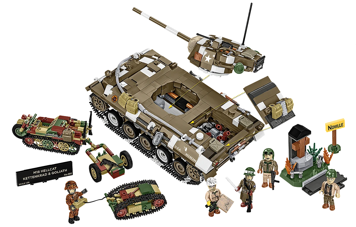 Americký lehký stíhač tanků M18 Hellcat & Kettenkrad COBI 2678 - Limited Edition WW II 1:28