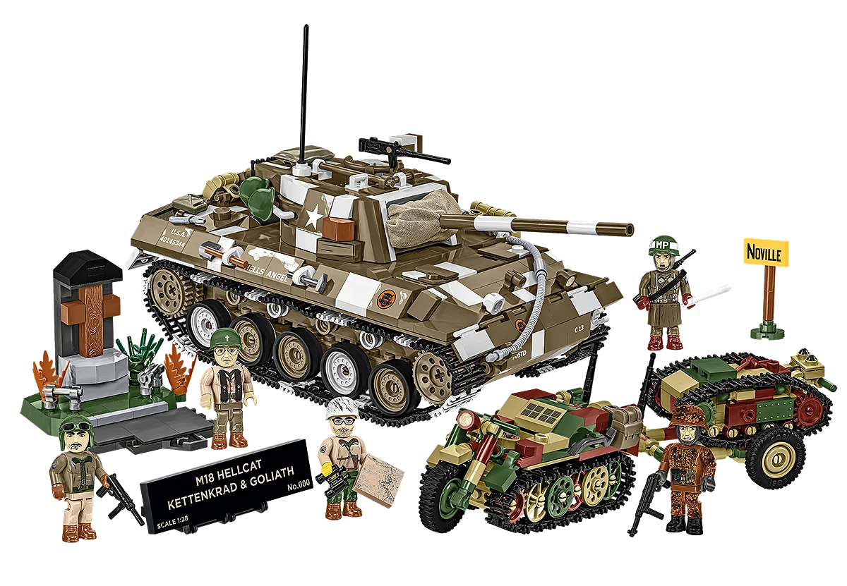 Americký lehký stíhač tanků M18 Hellcat & Kettenkrad COBI 2678 - Limited Edition WW II 1:28