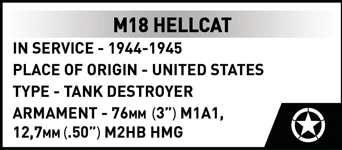 Americký lehký stíhač tanků M18 Hellcat & Kettenkrad COBI 2678 - Limited Edition WW II 1:28