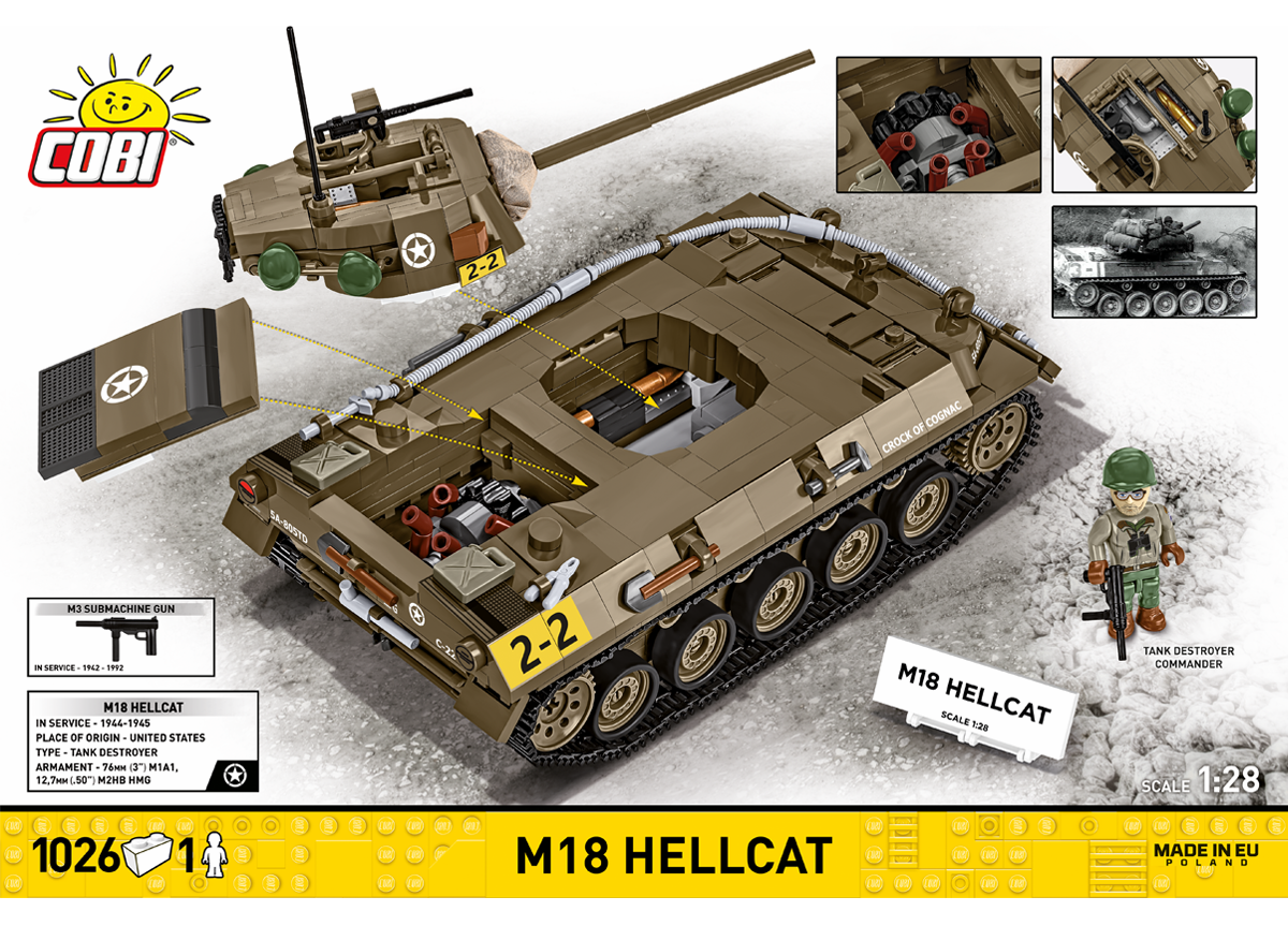 Americký lehký stíhač tanků M18 Hellcat COBI 2679 - World War  II 1:28
