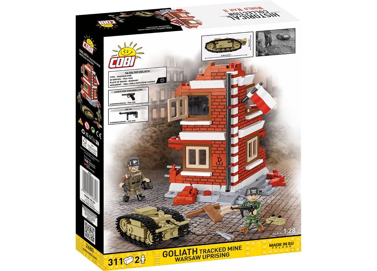 Německá pásová bomba Goliath - Varšavské povstání COBI 2680 - World War II 1:28