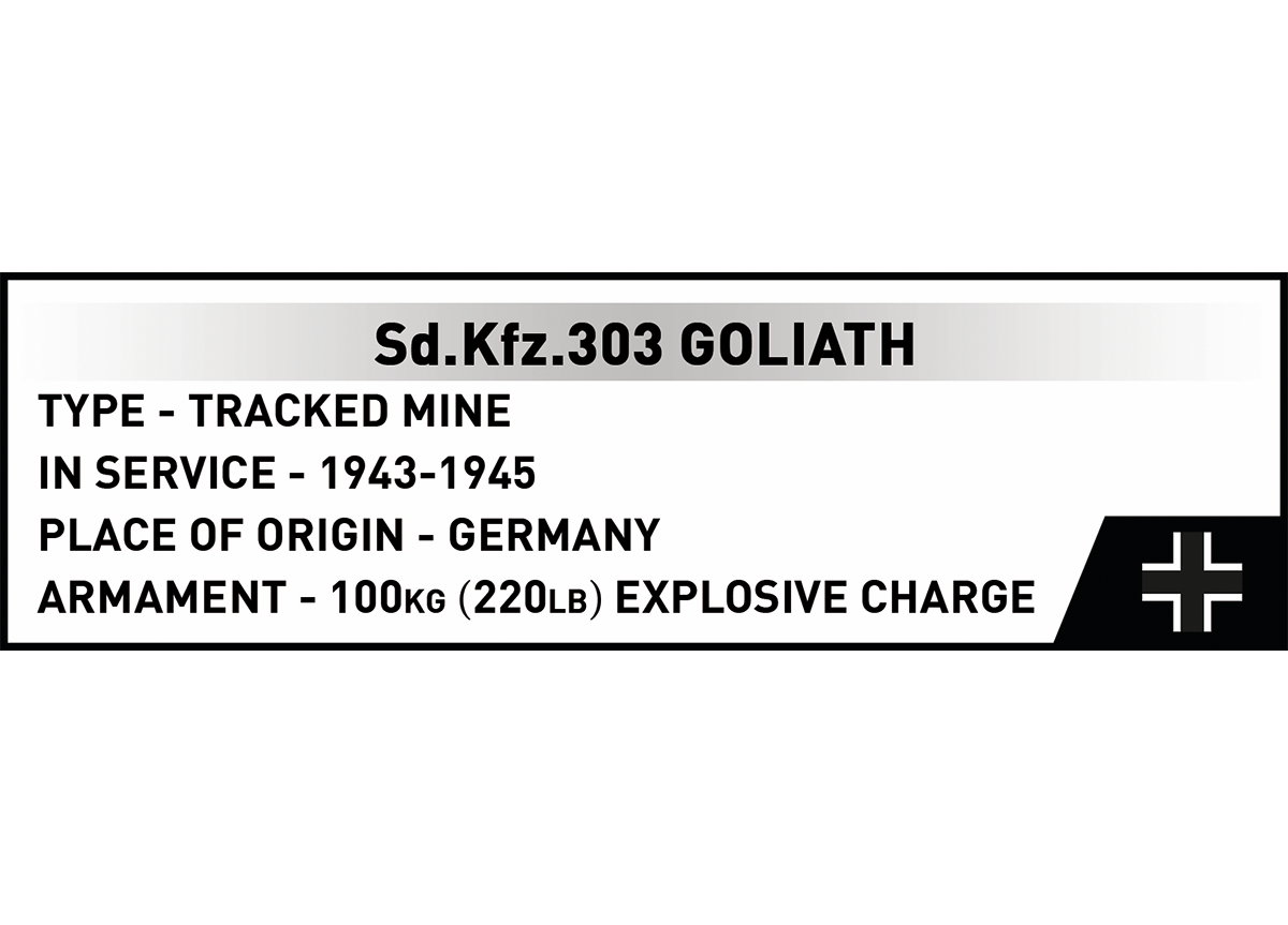 Německá pásová bomba Goliath - Varšavské povstání COBI 2680 - World War II 1:28