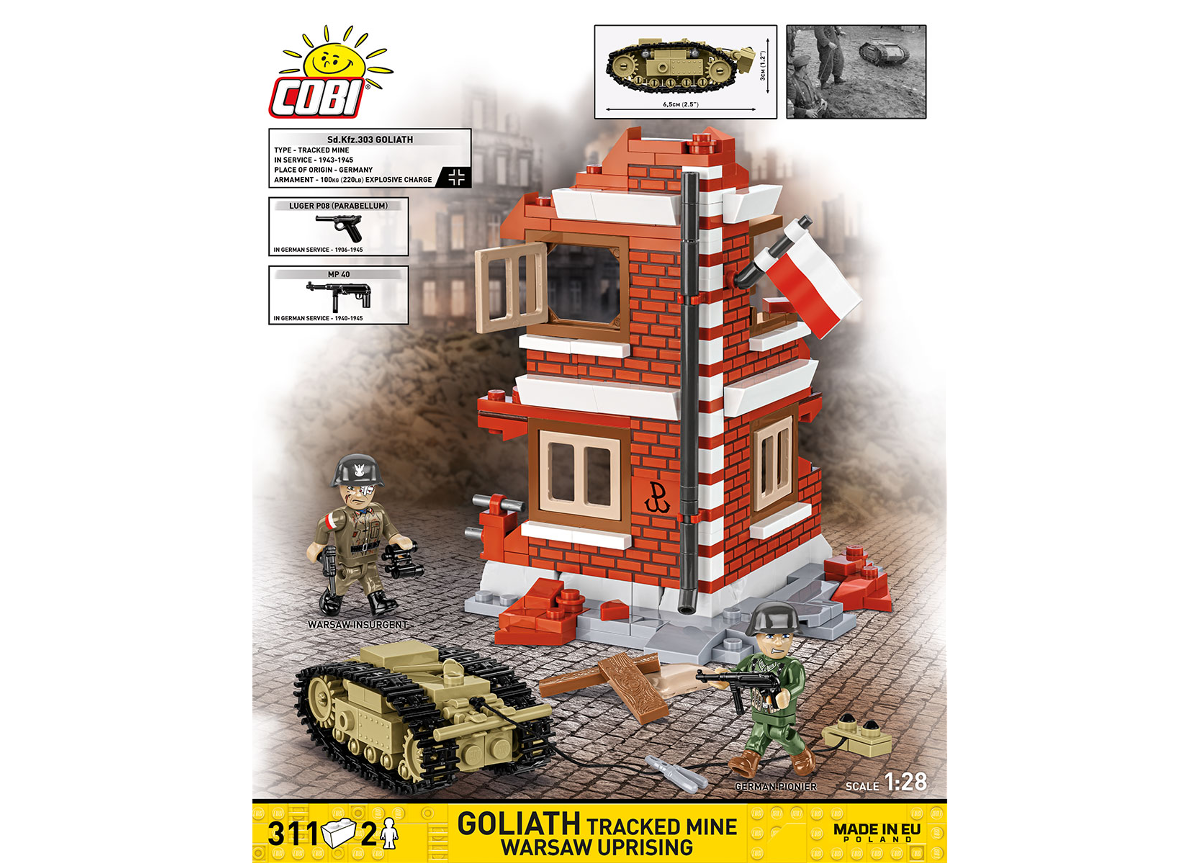 Německá pásová bomba Goliath - Varšavské povstání COBI 2680 - World War II 1:28