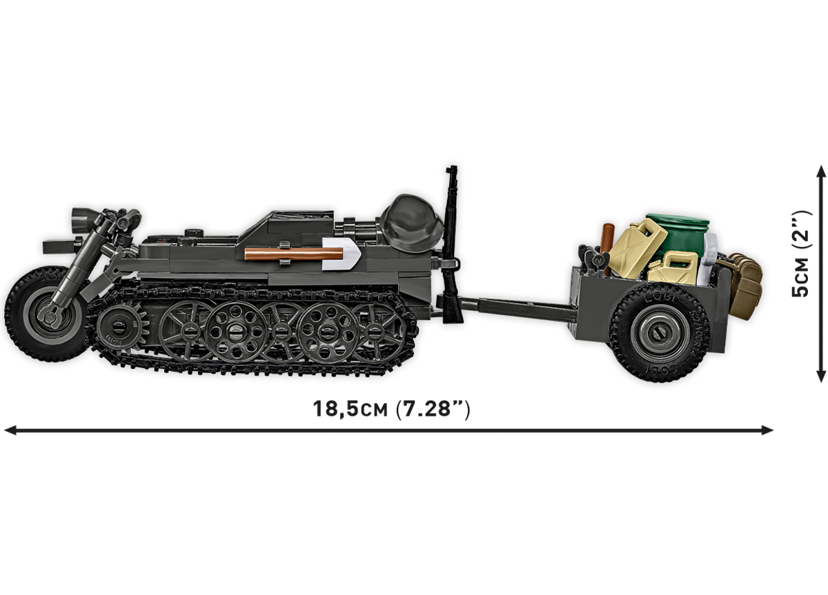 Německé polopásové vozidlo Kettenkrad COBI 2681 - World War II 1:28