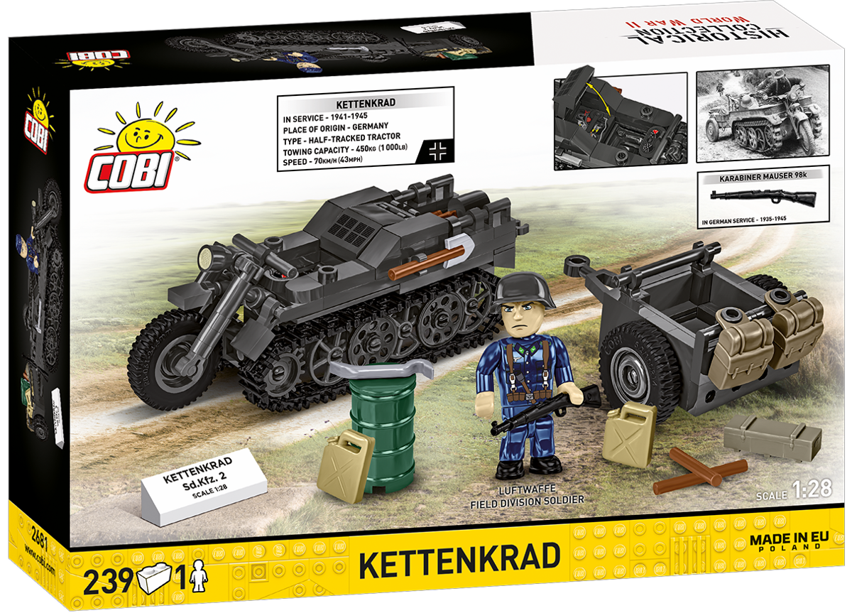 Německé polopásové vozidlo Kettenkrad COBI 2681 - World War II 1:28