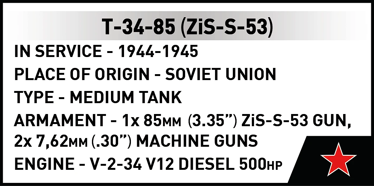 Ruský střední tank T-34-85 COBI 2683 - World War II 1:28