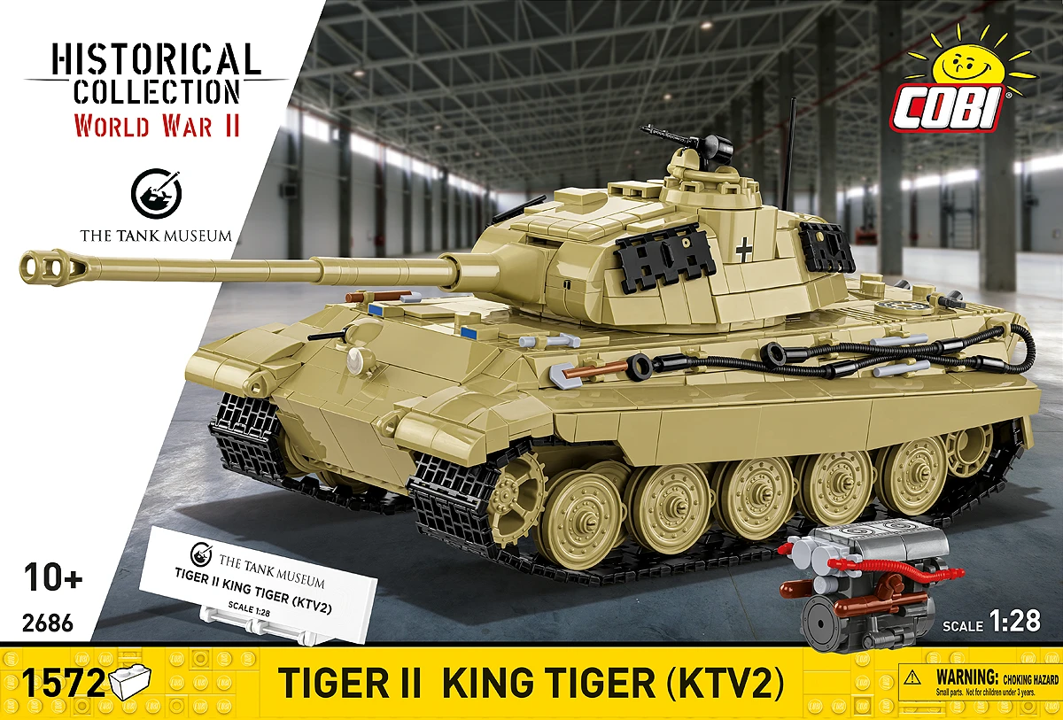 Německý těžký tank Tiger II King Tiger (KTV2) COBI 2686 - World War II 1:28