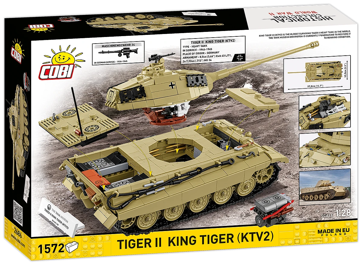 Německý těžký tank Tiger II King Tiger (KTV2) COBI 2686 - World War II 1:28