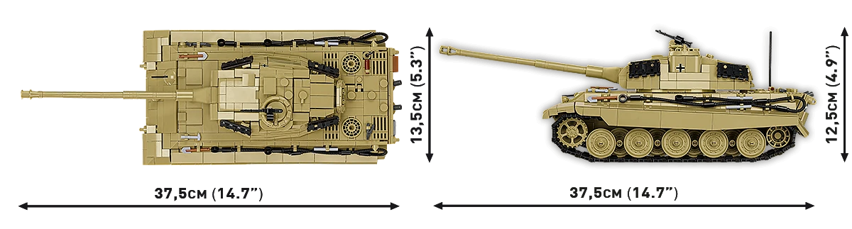 Německý těžký tank Tiger II King Tiger (KTV2) COBI 2686 - World War II 1:28
