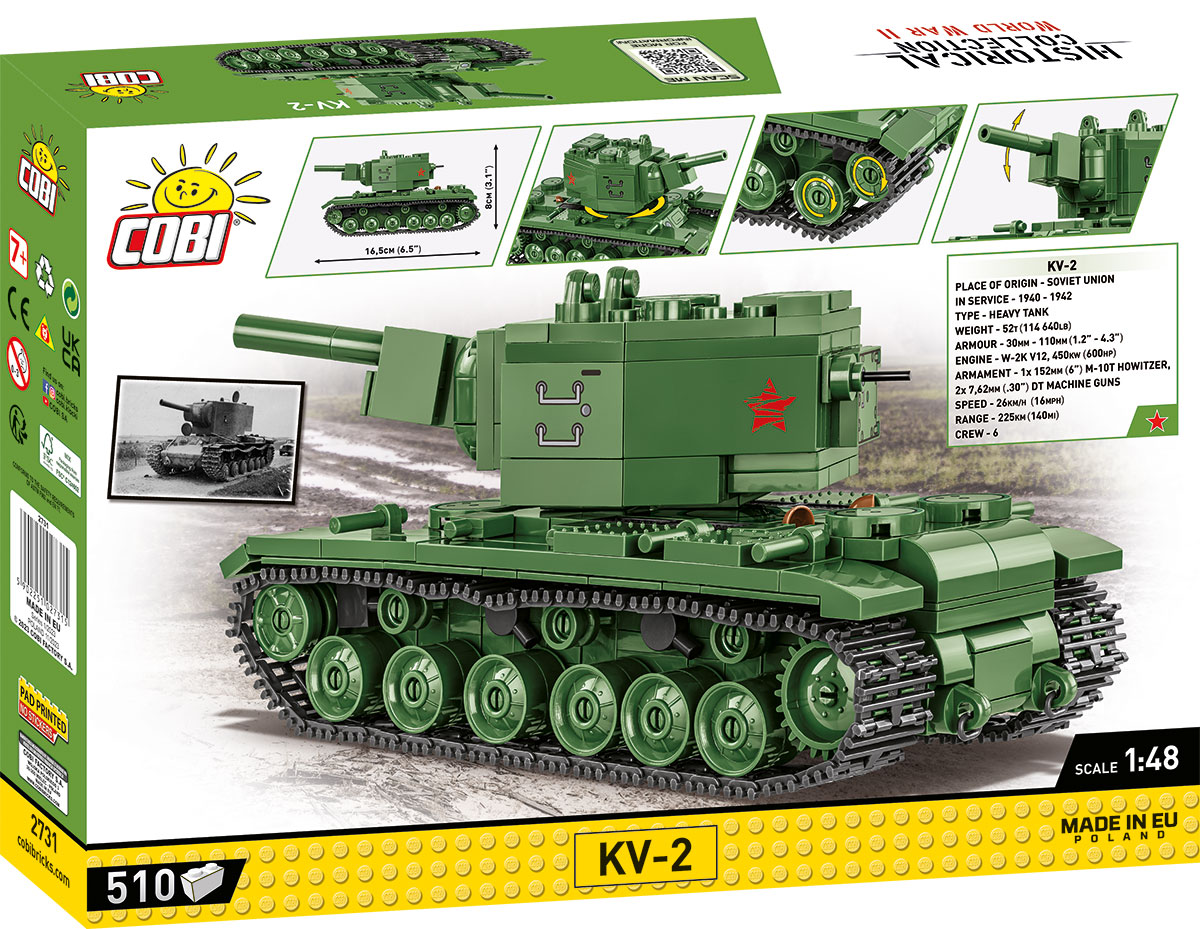 Sovětský těžký tank Kliment Voroshilov KV-2 COBI 2731 - World War II