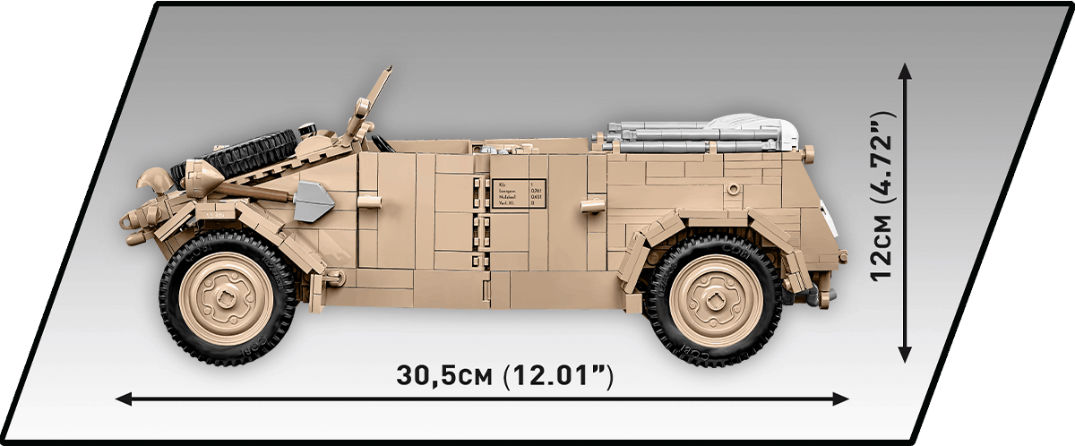Německý velitelský vůz Kübelwagen PKW TYP 82 COBI 2803 - World War II 1:12