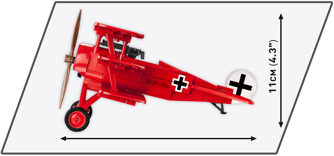 German three-plane fighter FOKKER Dr. I Red Baron COBI 2985 - Limited edition Great War - kopie