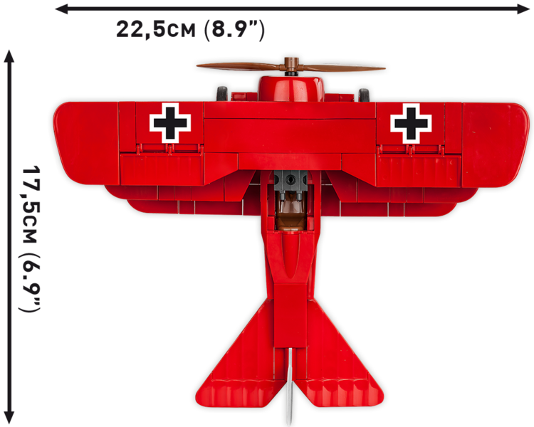 German three-plane fighter FOKKER Dr. I Red Baron COBI 2985 - Limited edition Great War - kopie
