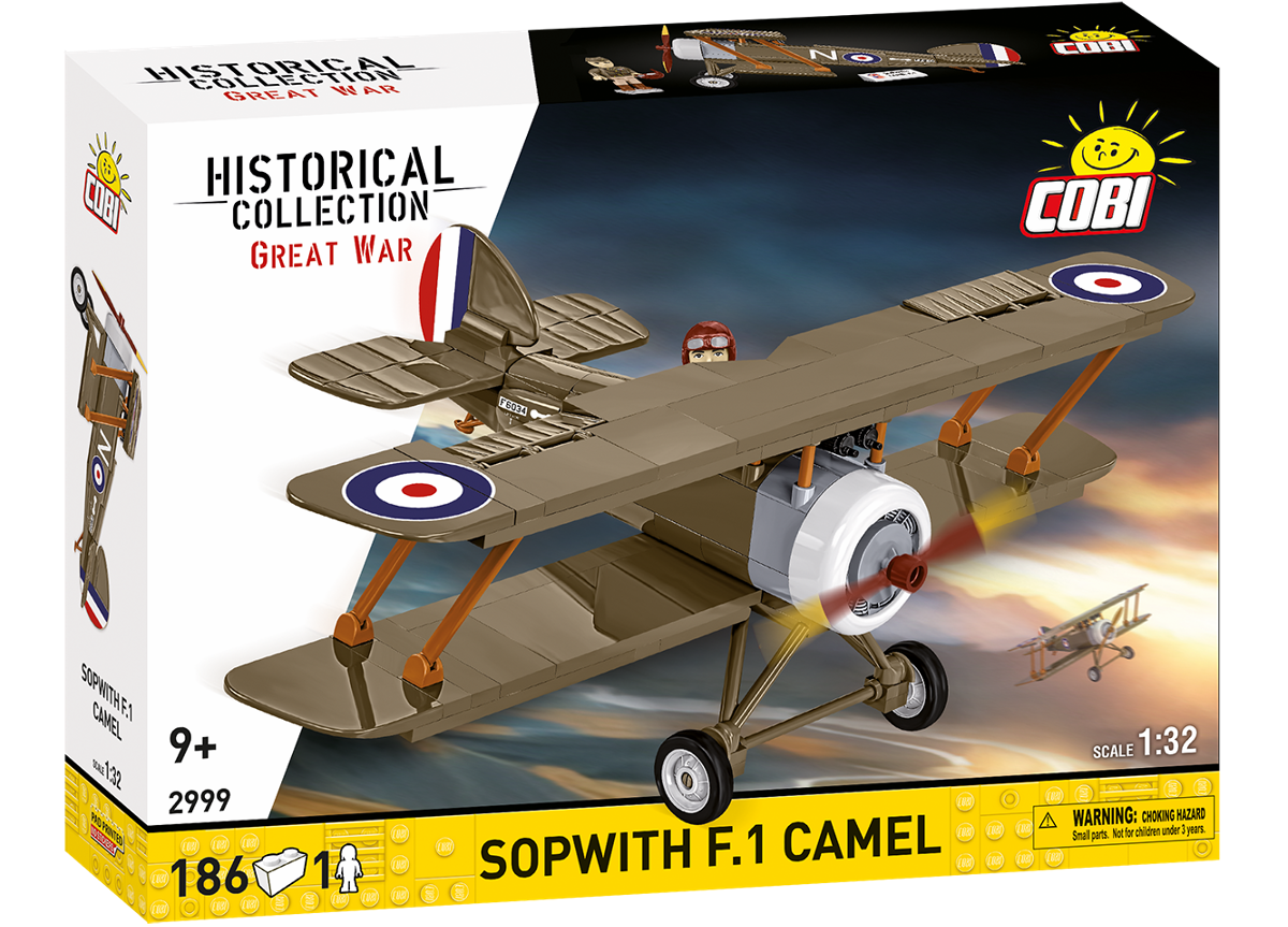 Britský dvouplošný stíhací letoun Sopwith F.1 CAMEL COBI 2999 - Great War  1:32