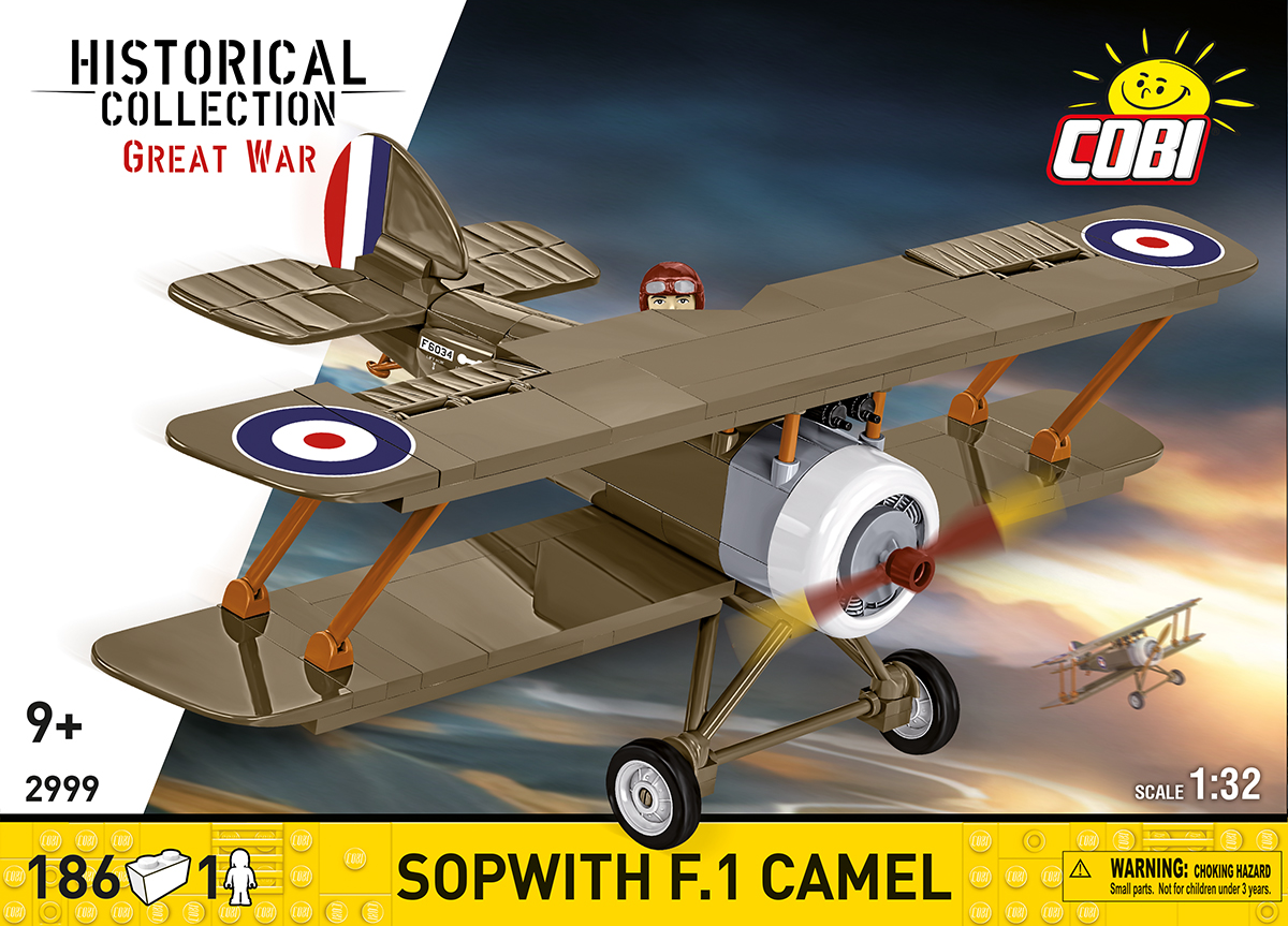 Britský dvouplošný stíhací letoun Sopwith F.1 CAMEL COBI 2999 - Great War  1:32