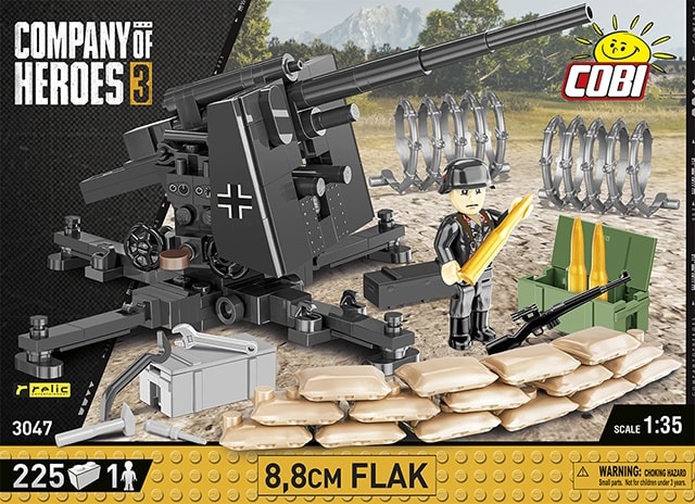 Německé protiletadlové dělo Flak 8,8 cm COBI 3047 - Company of Heroes 3